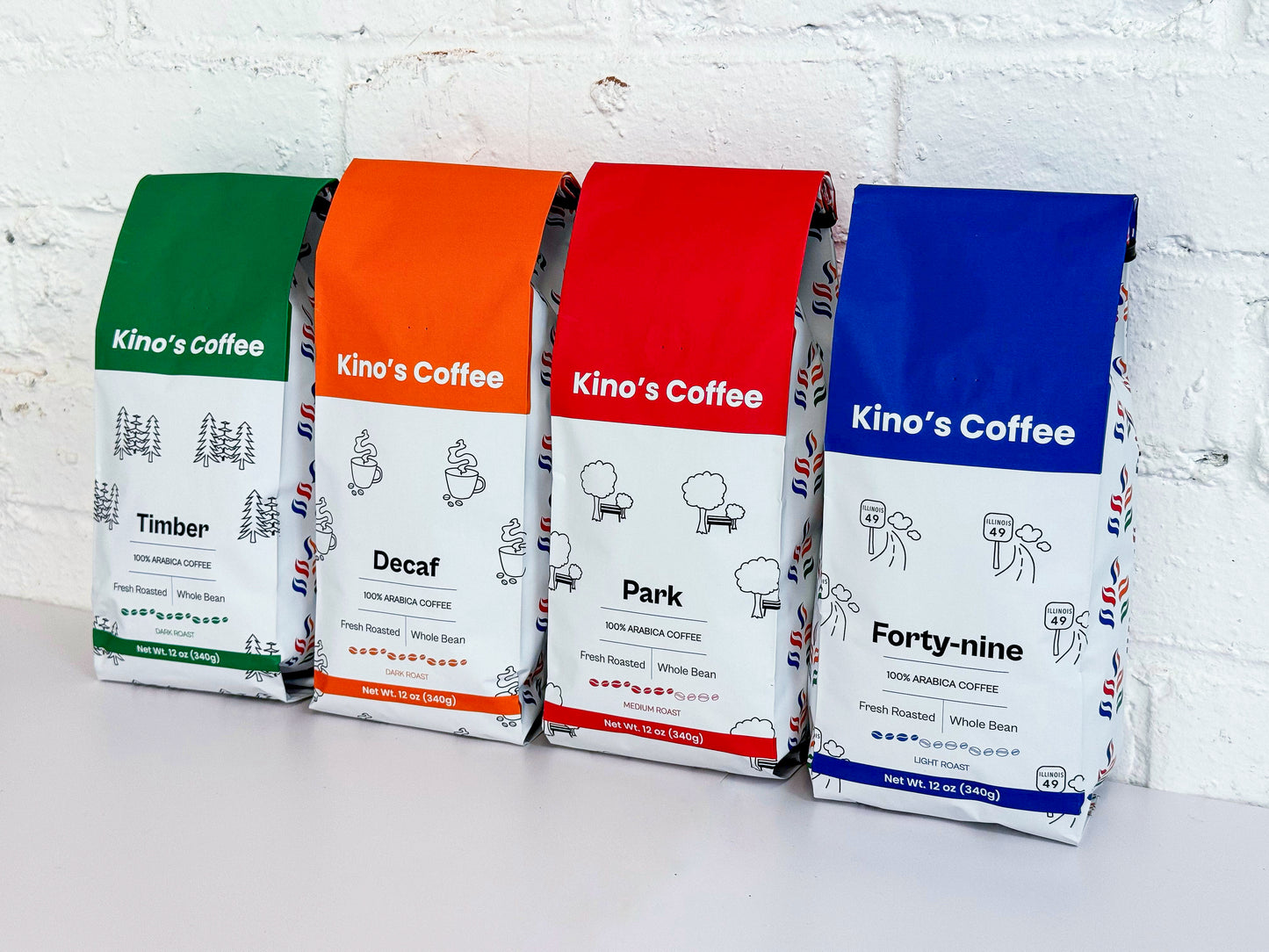 Kinos Coffee - Timber Dark Roast, Mexican Chiapas Beans, Premium SHG EP Arabica Blend - 12 oz