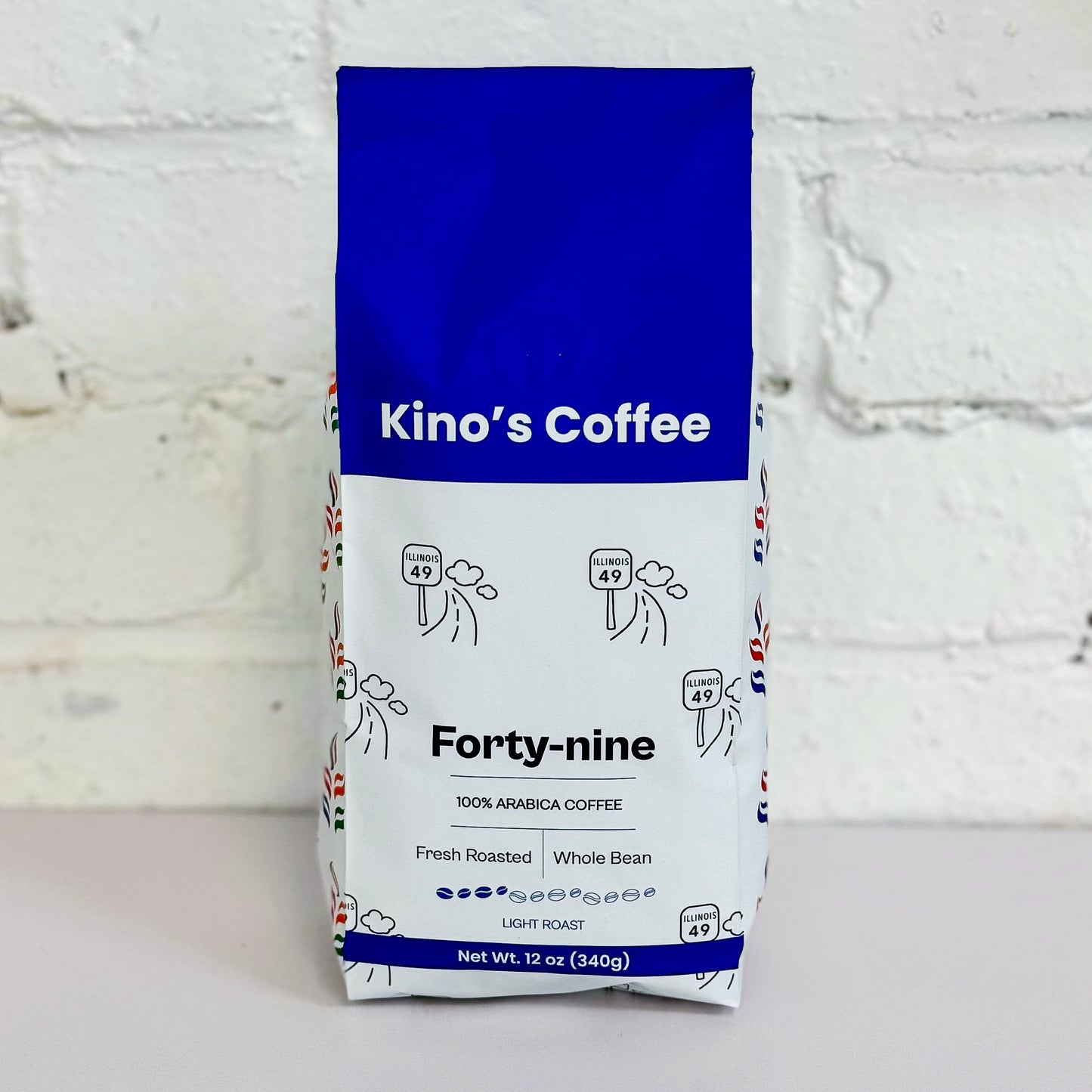 Kinos Coffee - Forty-Nine Light Roast, Mexican Chiapas Beans, Premium SHG EP Arabica Blend - 12 oz