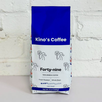 Kinos Coffee - Forty-Nine Light Roast, Mexican Chiapas Beans, Premium SHG EP Arabica Blend - 12 oz