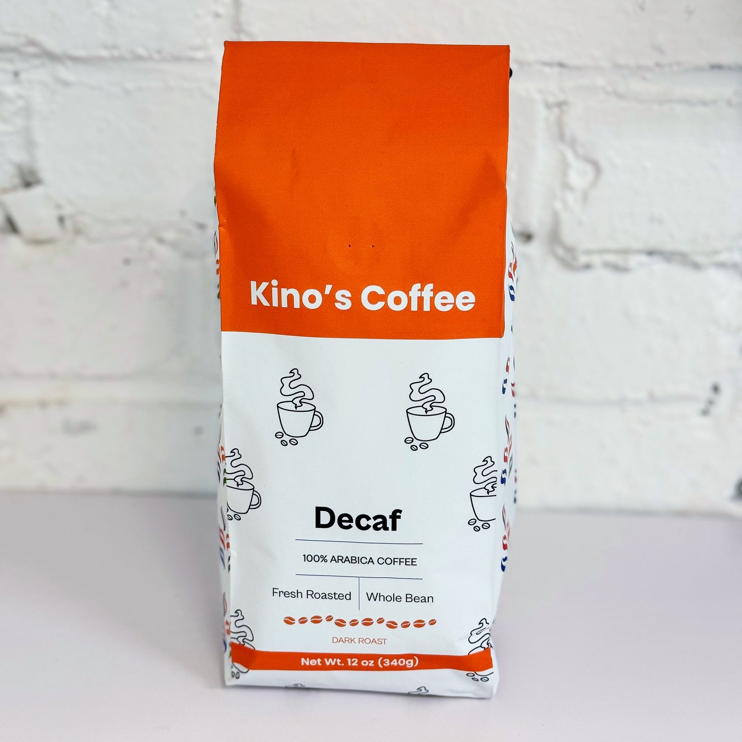 Kinos Coffee - Decaf Dark Roast, Mexican Chiapas Beans, Premium SHG EP Arabica Blend - 12 oz