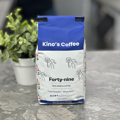 Kinos Coffee - Forty-Nine Light Roast, Mexican Chiapas Beans, Premium SHG EP Arabica Blend - 12 oz